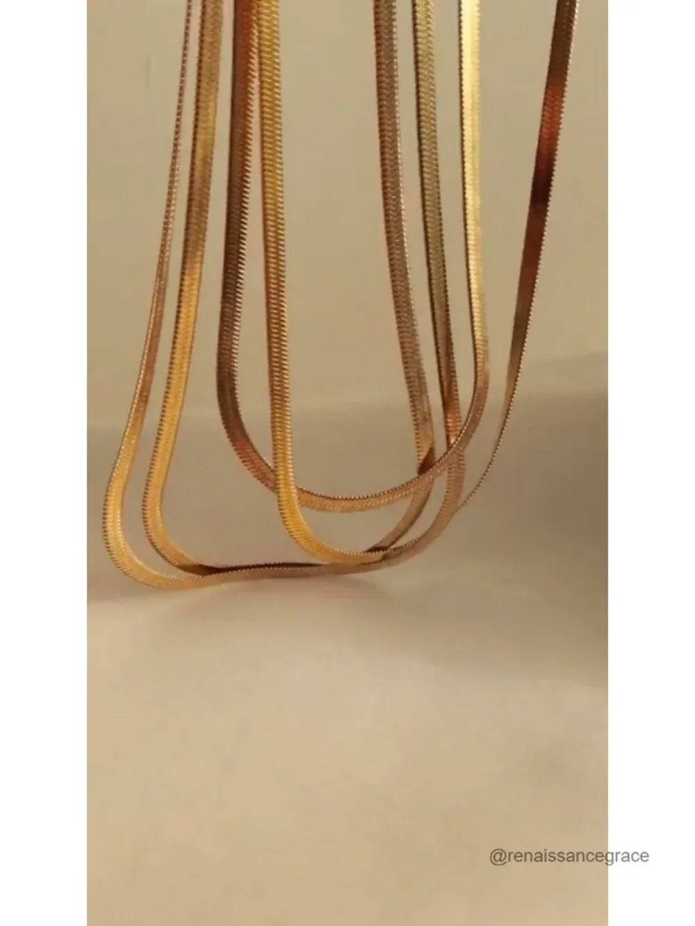 14K Gold Plated Snake Chain Necklace for Women, 5mm Herringbone Choker with